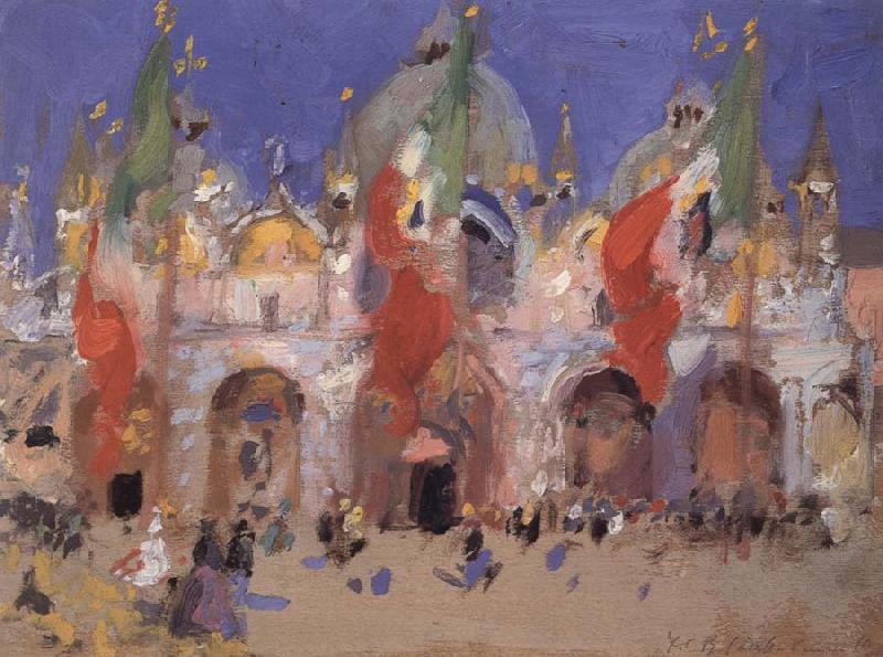 Francis Campbell Boileau Cadell St.Mark-s Square,Venice oil painting picture